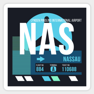 Nassau (NAS) Airport Code Baggage Tag Sticker